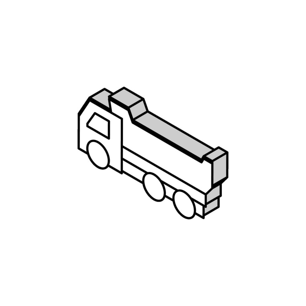 LKW Spielzeug Kind Baby Kind isometrisch Symbol Vektor Illustration