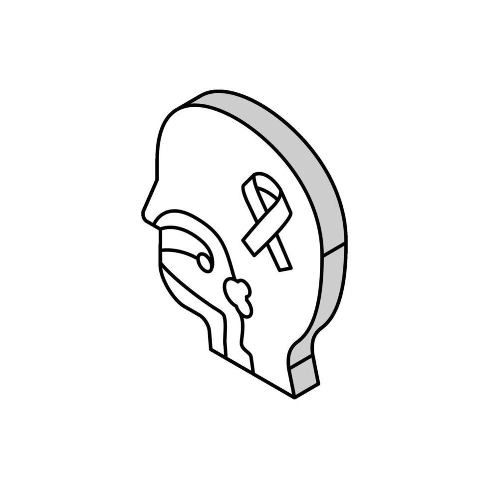 oral cancer isometrisk ikon vektor illustration