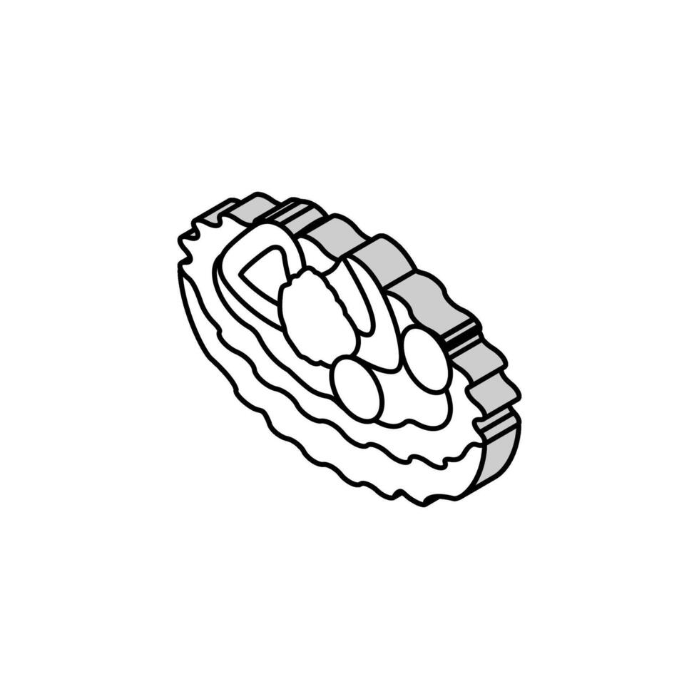 frukt syrlig ljuv mat isometrisk ikon vektor illustration