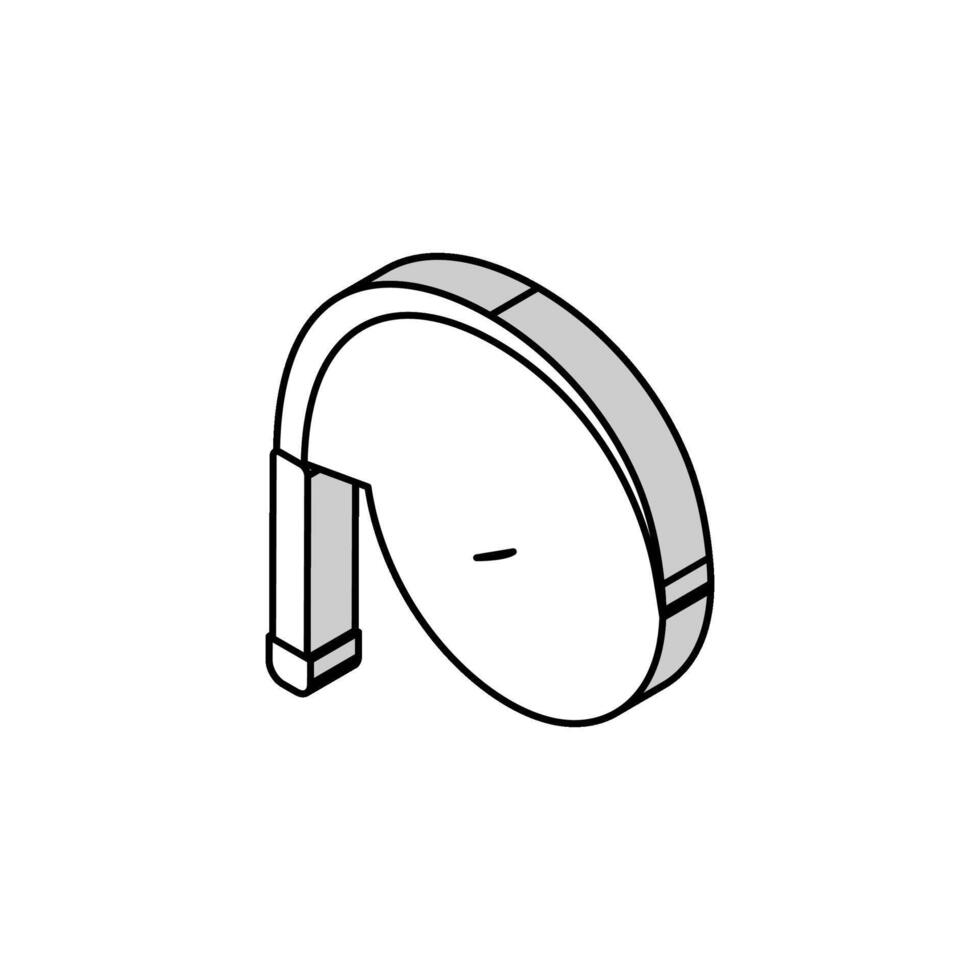Peitsche Waffe Militär- isometrisch Symbol Vektor Illustration