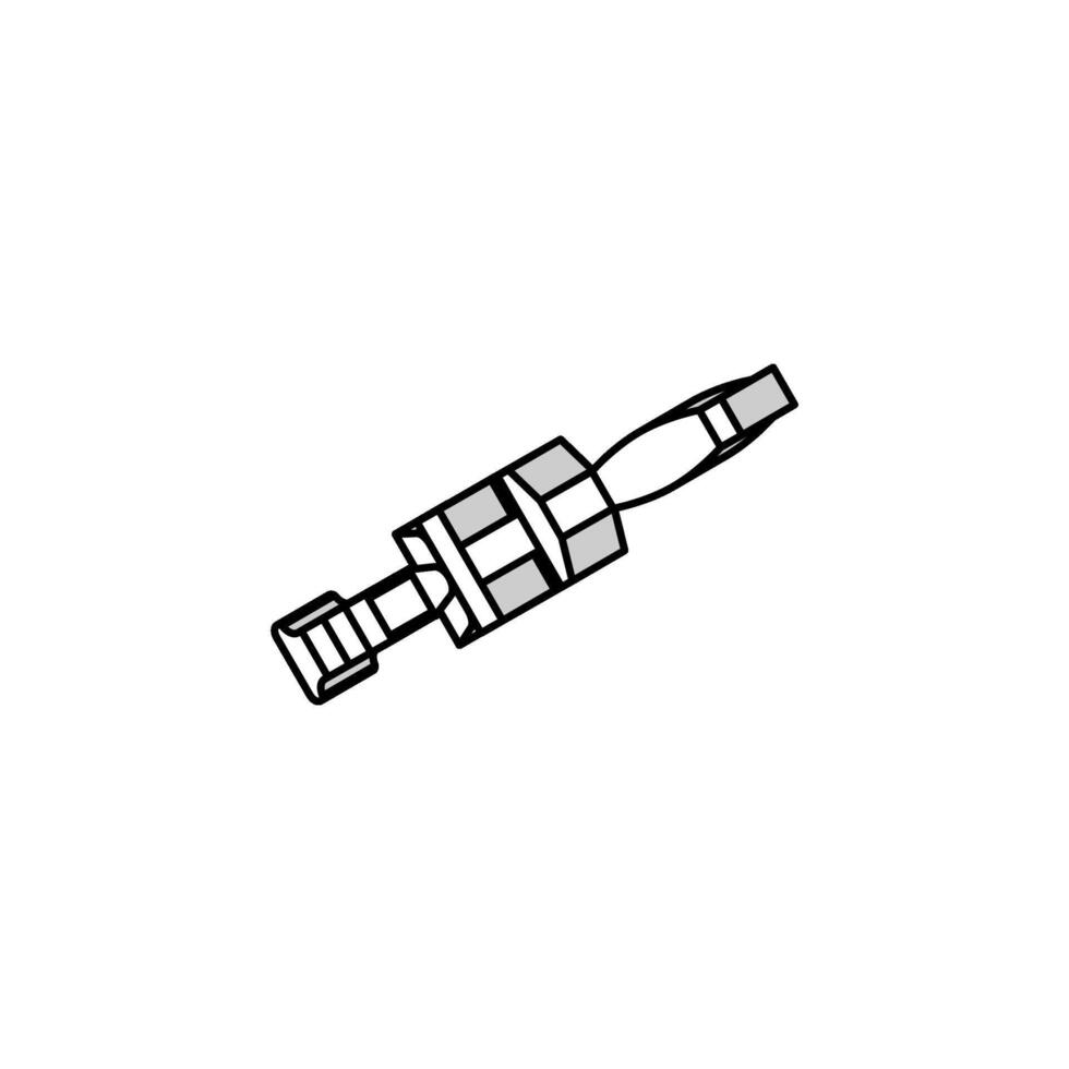 blåsrör vapen militär isometrisk ikon vektor illustration