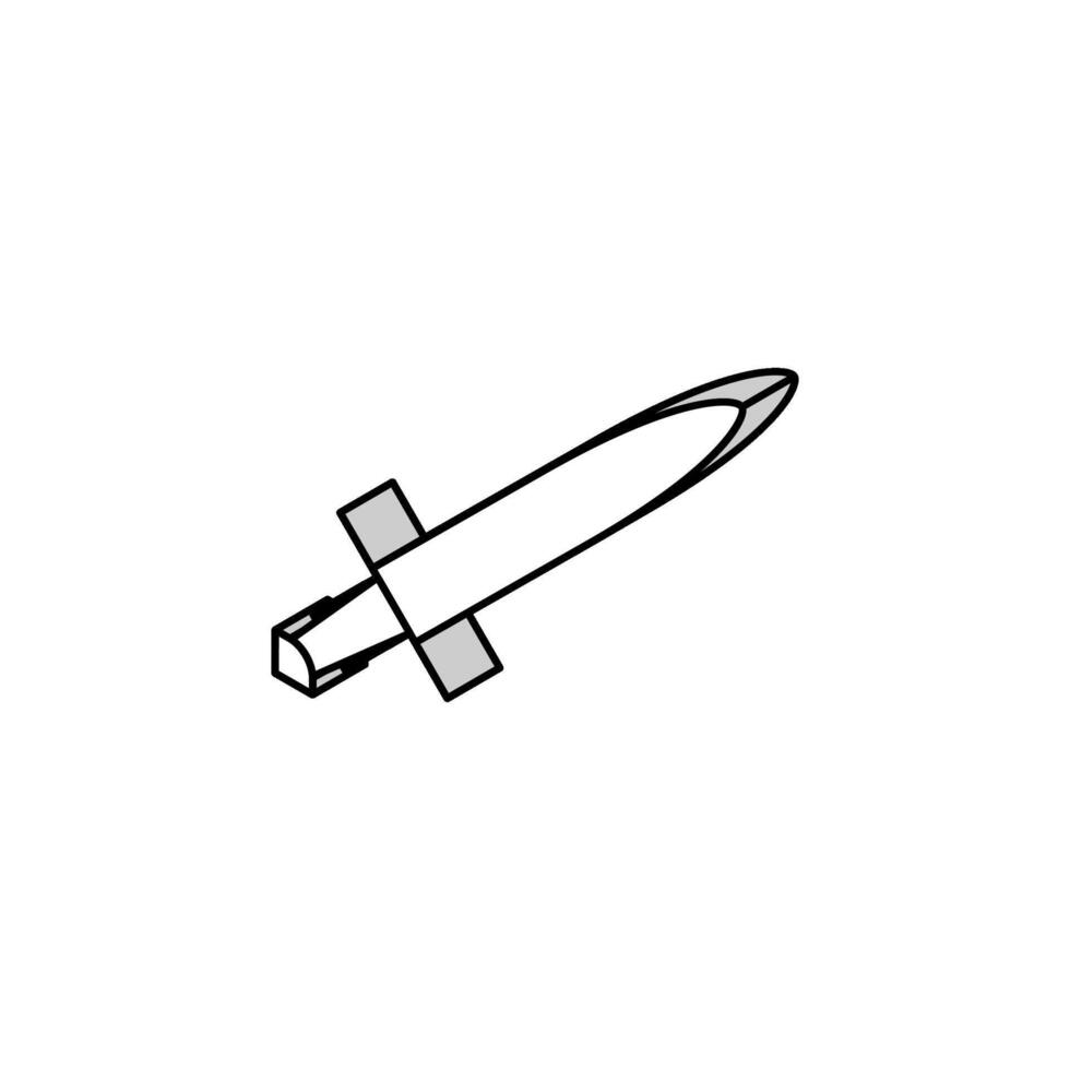 Schwert Waffe Krieg isometrisch Symbol Vektor Illustration