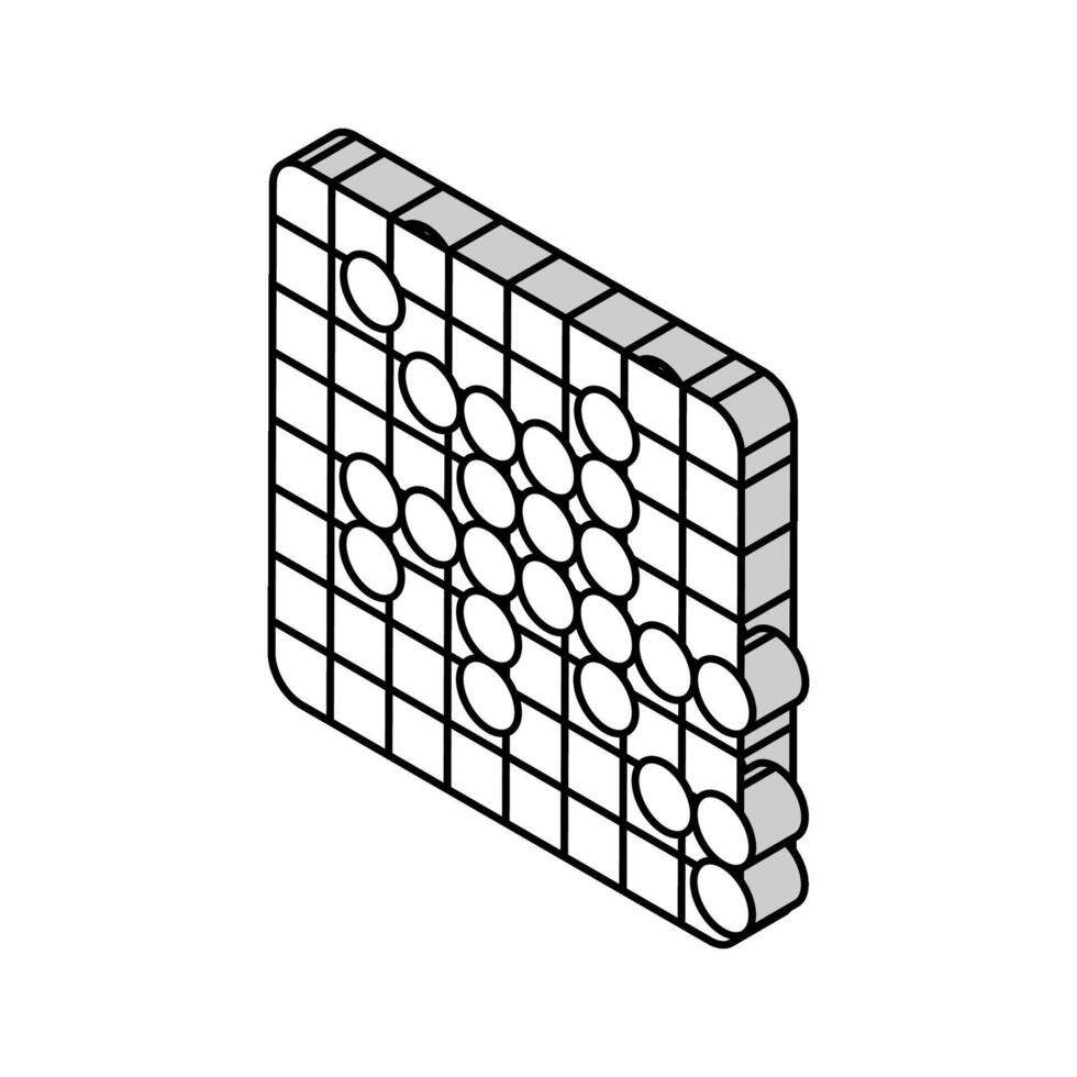 othello Spiel Tafel Tabelle isometrisch Symbol Vektor Illustration