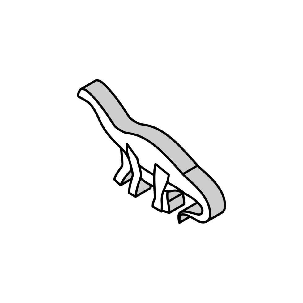 Brontosaurus Dinosaurier Tier isometrisch Symbol Vektor Illustration