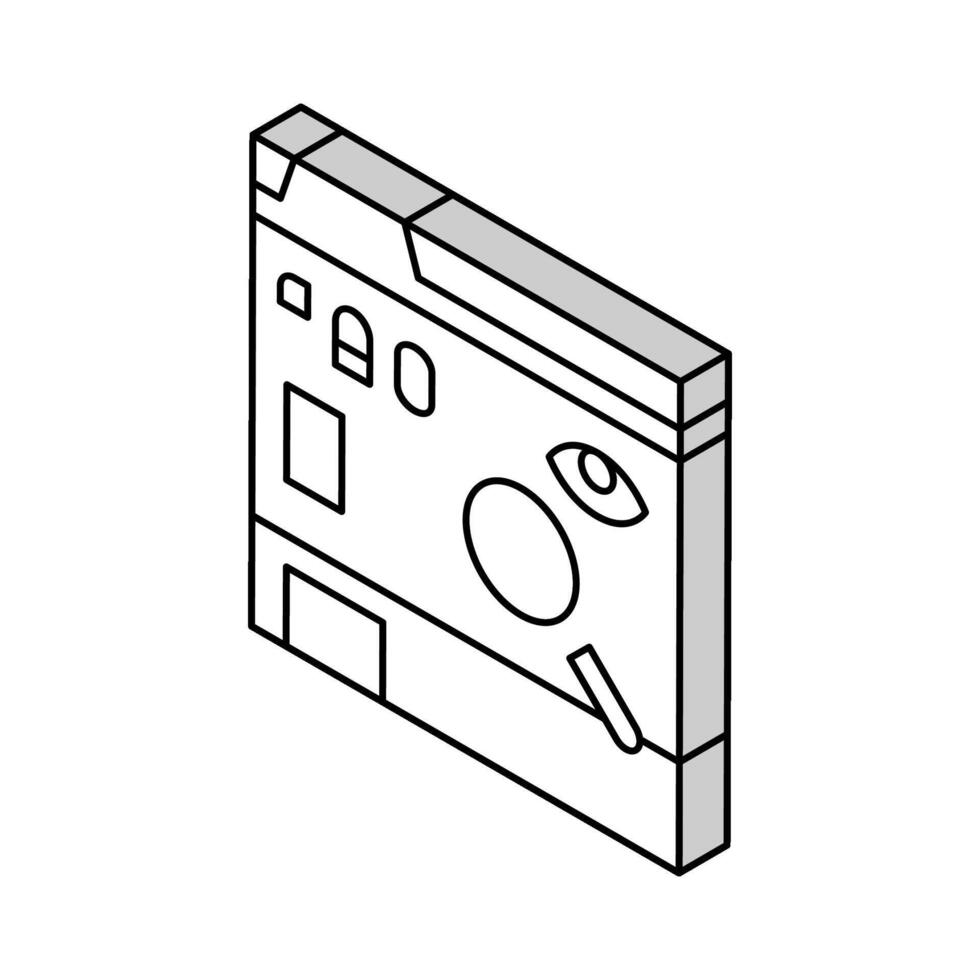 Tatsache prüfen Nachrichten Medien isometrisch Symbol Vektor Illustration