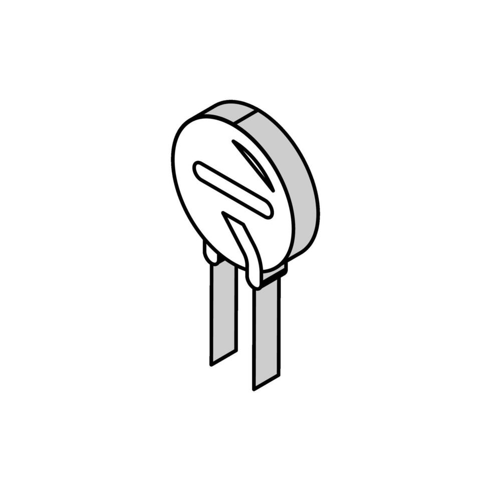 Varistor elektronisch Komponente isometrisch Symbol Vektor Illustration