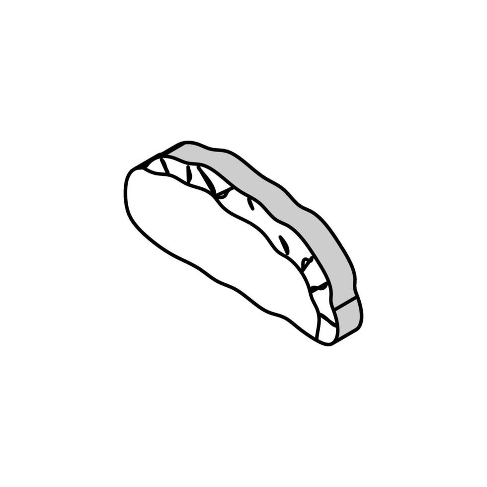 mandel biscotti mat mellanmål isometrisk ikon vektor illustration