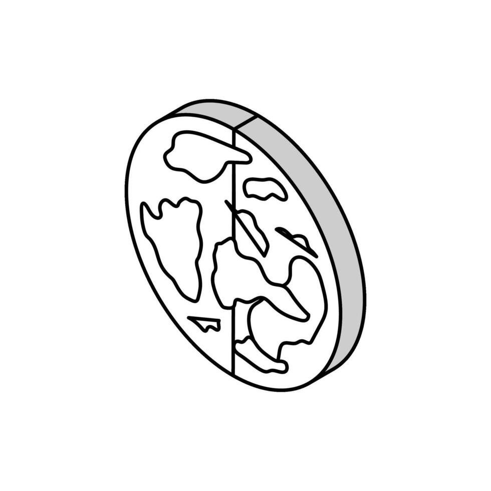 rot Planet Mars Planet isometrisch Symbol Vektor Illustration