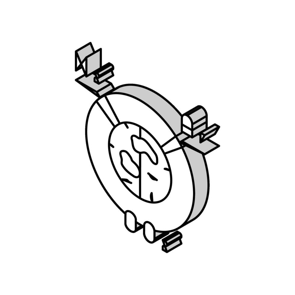 Marsmensch Atmosphäre Mars Planet isometrisch Symbol Vektor Illustration