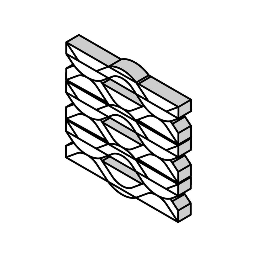 Stahl Gittergewebe bürgerlich Ingenieur isometrisch Symbol Vektor Illustration