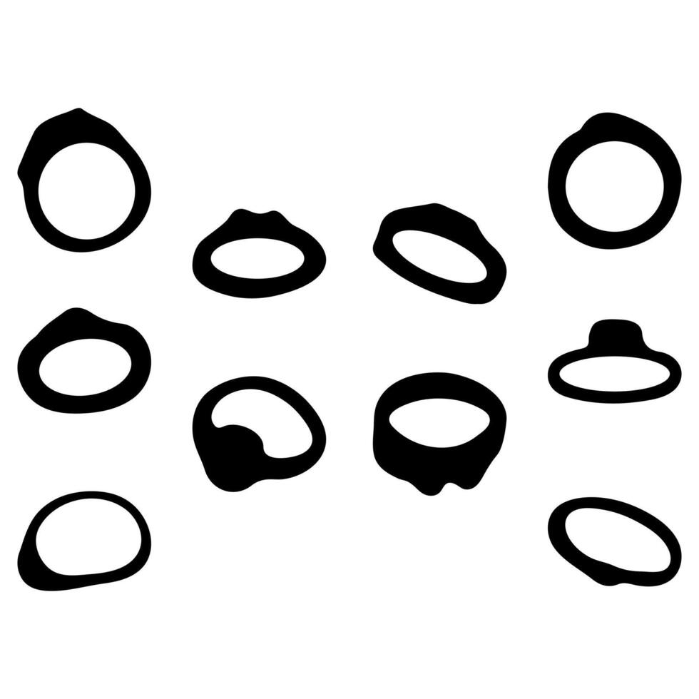 Hochzeit Ring Symbol Satz. Schmuck Vektor