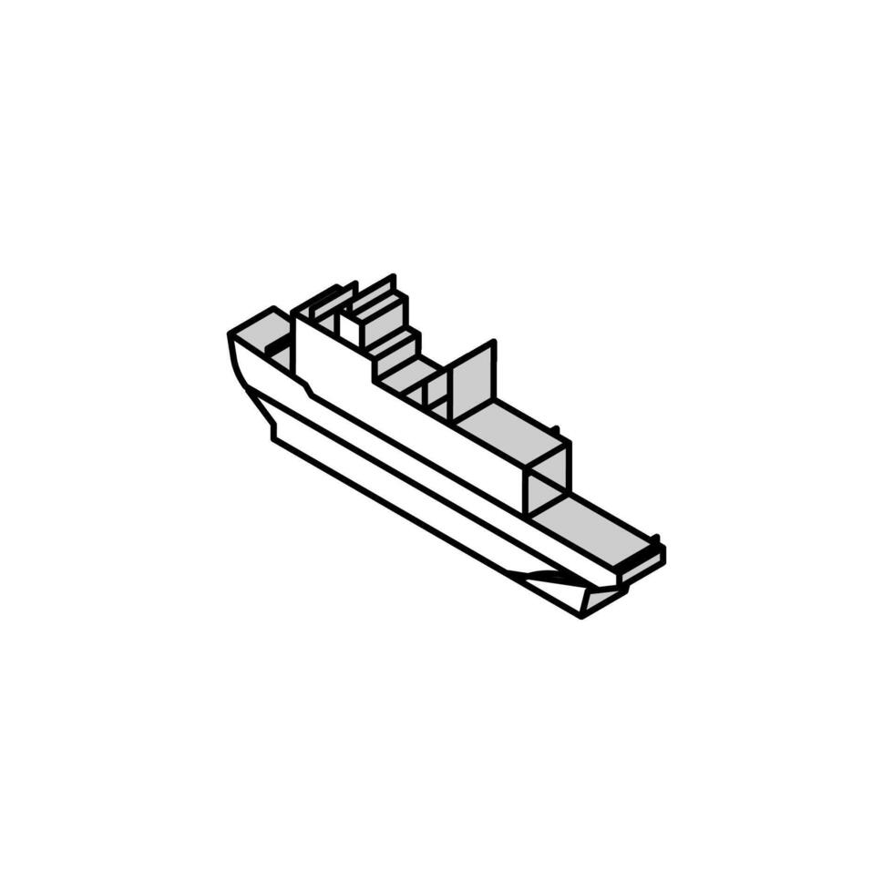 is brytning fartyg isometrisk ikon vektor illustration