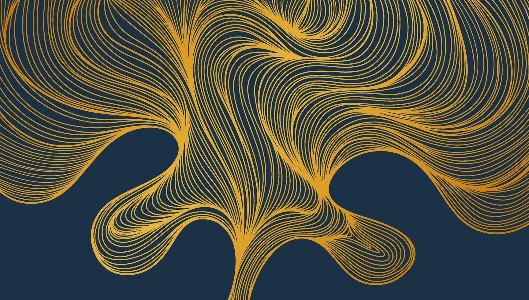 abstrakt linje konst guld bakgrund. lyx gyllene bakgrund. vektor bakgrund
