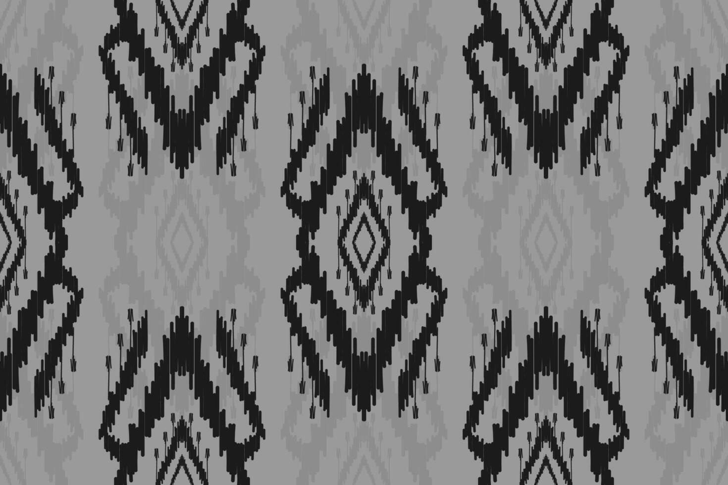 Stoff ethnische Ikat-Kunst. nahtloses Muster im Stammes-. Aztekischer geometrischer Ornamentdruck. vektor