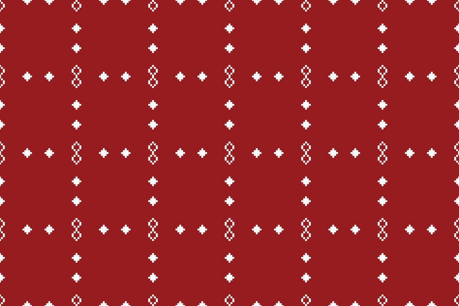 traditionell ethnisch Motive Ikat geometrisch Stoff Muster Kreuz Stich.ikat Stickerei ethnisch orientalisch Pixel rot Hintergrund. abstrakt, vektor, illustration. Textur, Weihnachten, Dekoration, Tapete. vektor