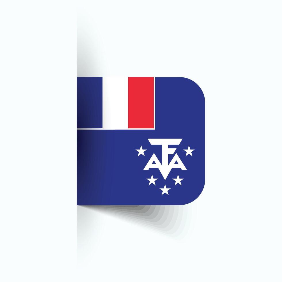 Französisch Süd- Antarktis National Flagge, Französisch Süd- Antarktis Insel Flagge National Tag, Folge10. Französisch Süd- Antarktis Insel Flagge Vektor Symbol