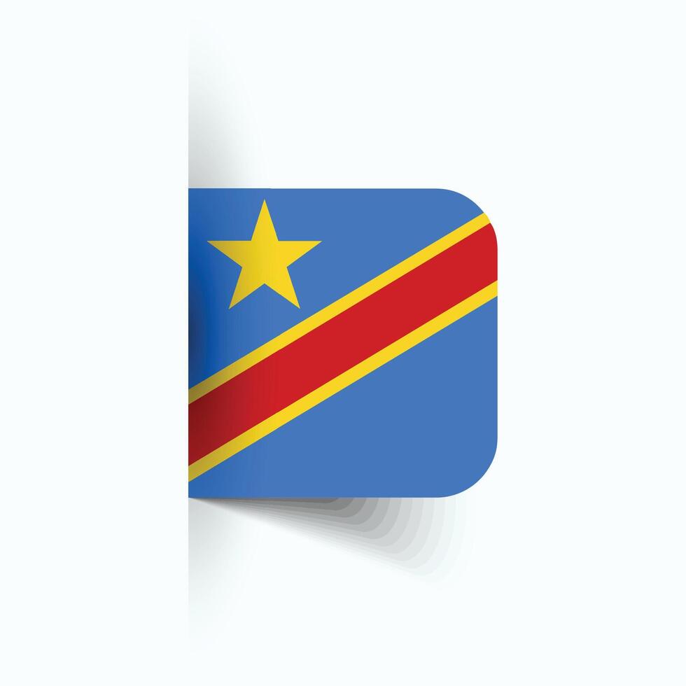 demokratisk republik av kongo flagga nationell flagga, kongo nationell dag, eps10. demokratisk republik av kongo flagga vektor ikon