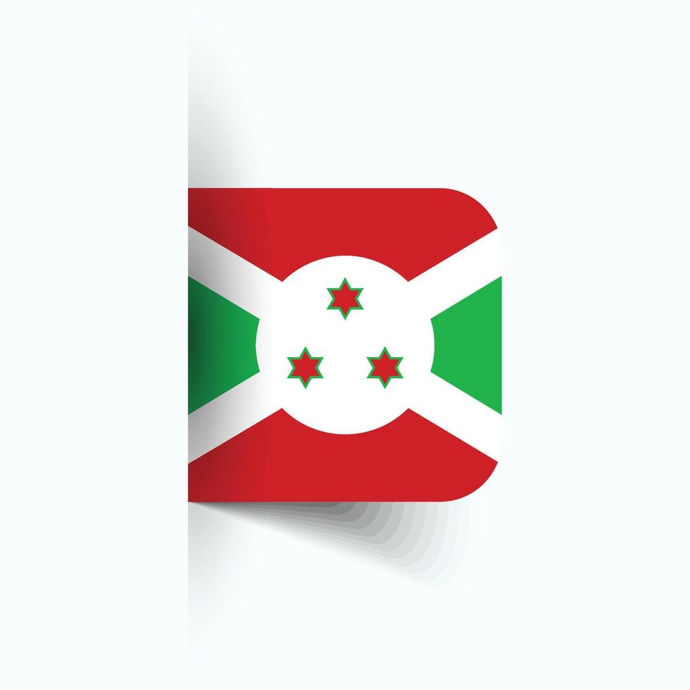 Burundi National Flagge, Burundi National Tag, Folge10. Burundi Flagge Vektor Symbol