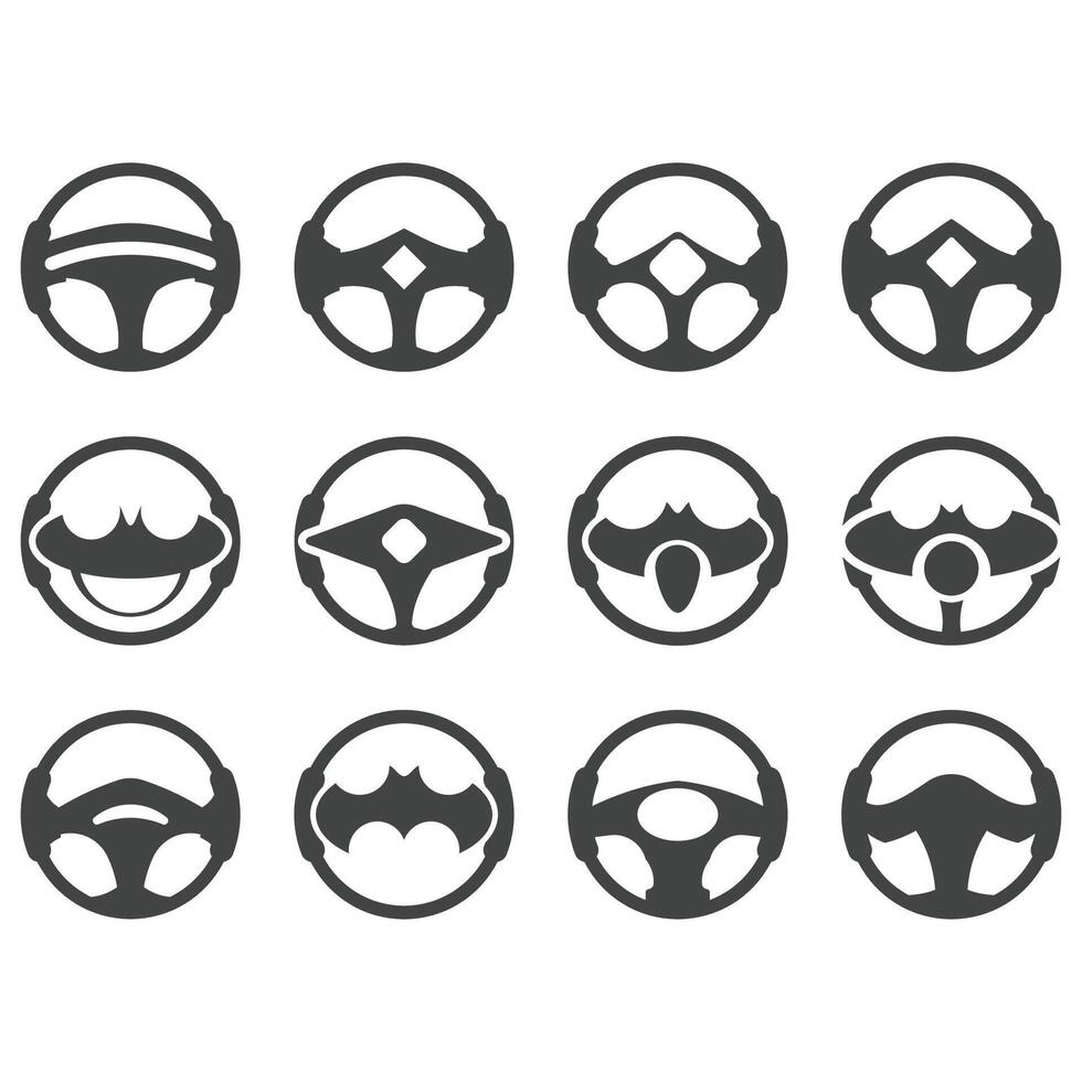 Lenkung Rad Logo Vektor Abbildungen