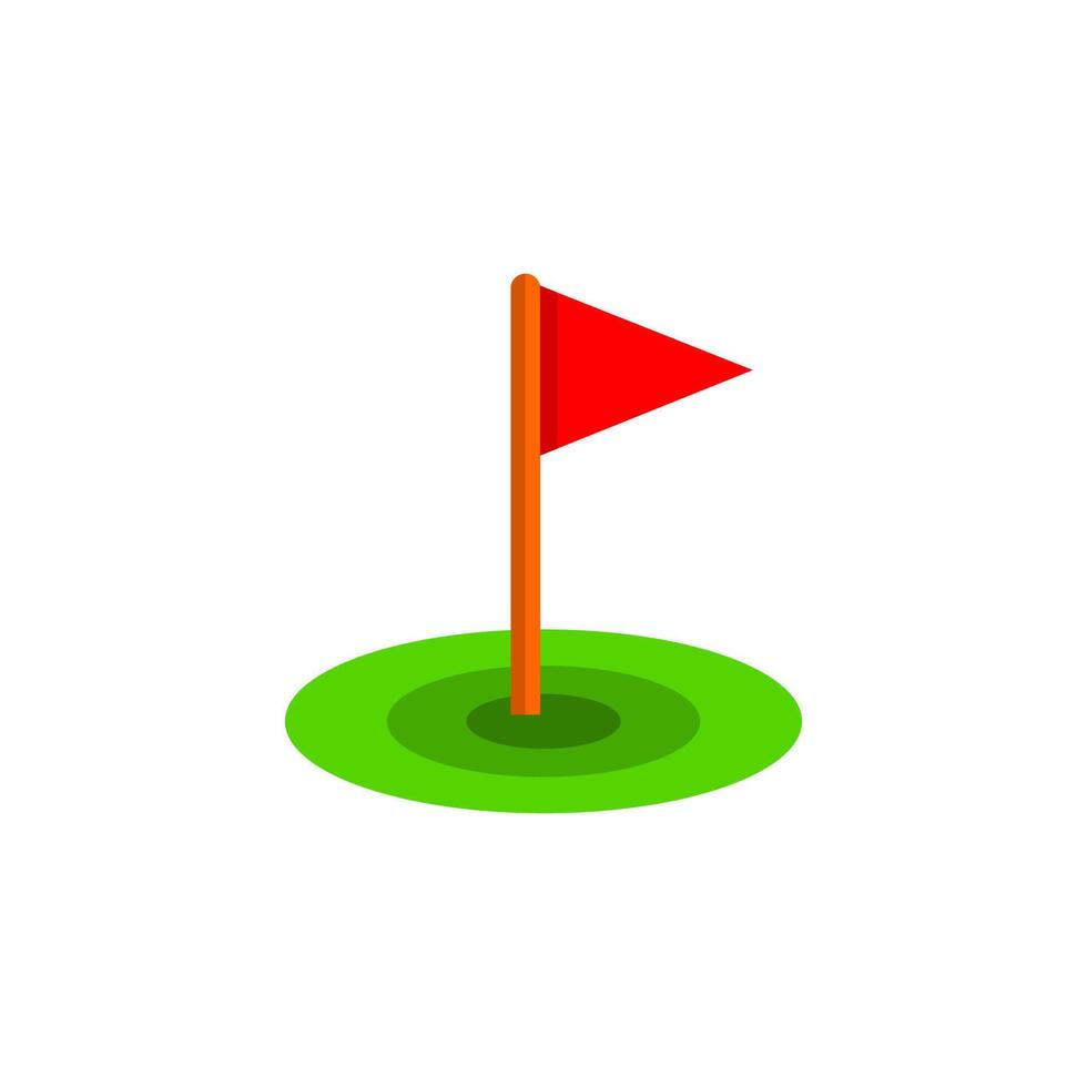 golf flagga ikon platt design enkel sport vektor perfekt webb och mobil illustration