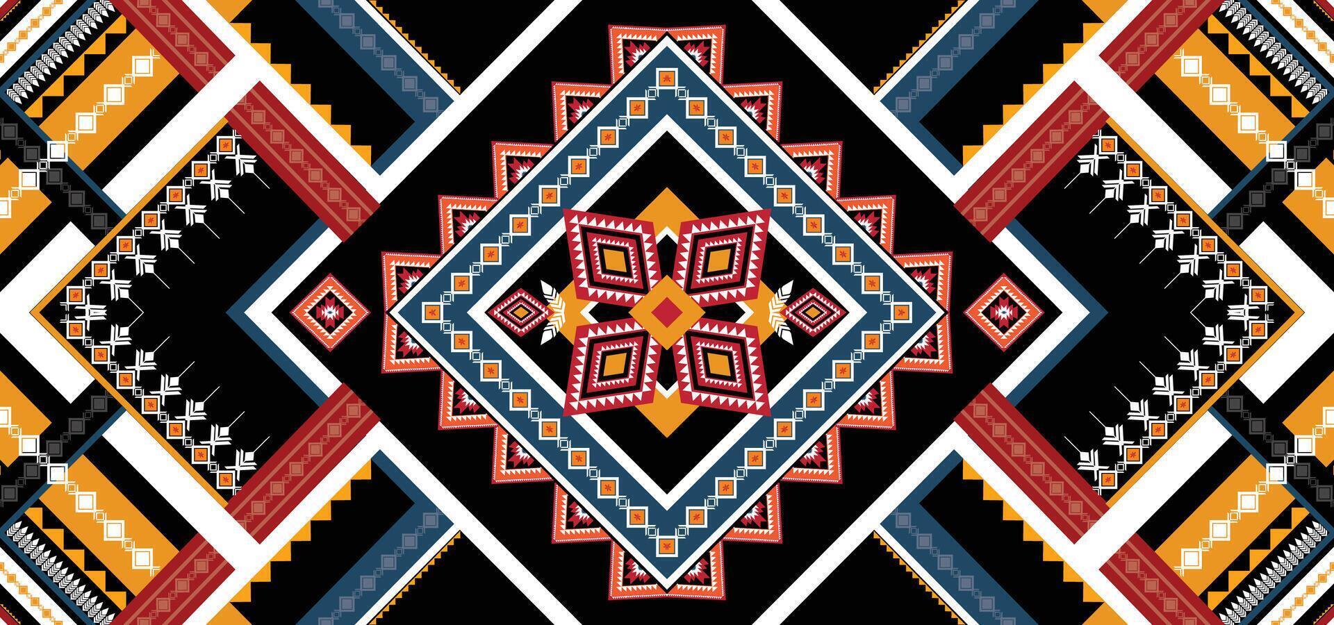 geometrischer ethnischer Mustervektor. afrikanisches, amerikanisches, mexikanisches, westliches aztekisches gestreiftes und böhmisches Muster. entworfen für hintergrund, tapete, druck, teppich, verpackung, fliesen, batik.vektor illustratoin. vektor