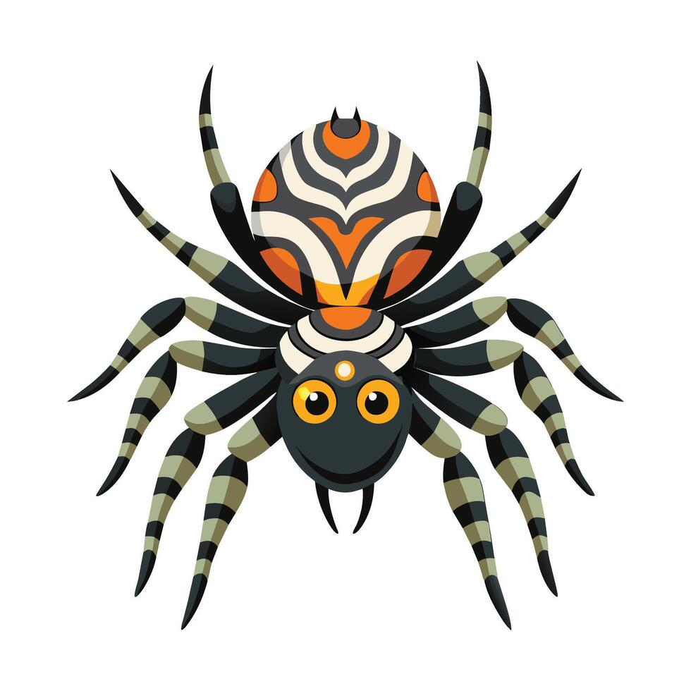 Zebra Spinne Tier eben Vektor Illustration