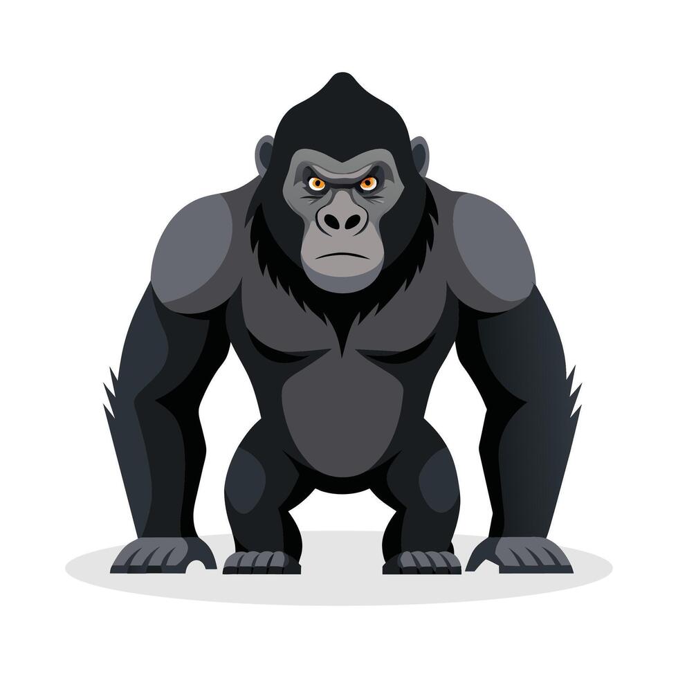 Gorillas Tier eben Vektor Illustration