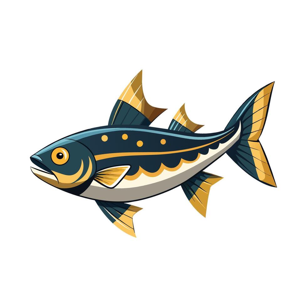 Alaska Pollock eben Illustration auf Weiß Hintergrund vektor