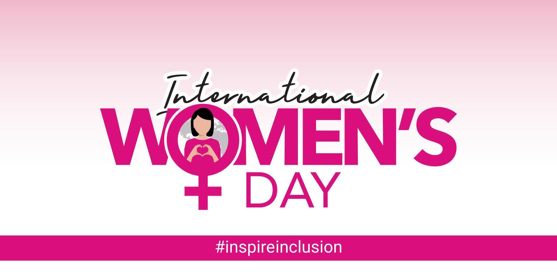 International Damen Tag Konzept Poster. 2024 Damen Tag Kampagne Thema- inspirieren Aufnahme, Frauen zum Feminismus, Unabhängigkeit, Schwesternschaft, Ermächtigung, Aktivismus zum Damen Rechte, 8 März vektor