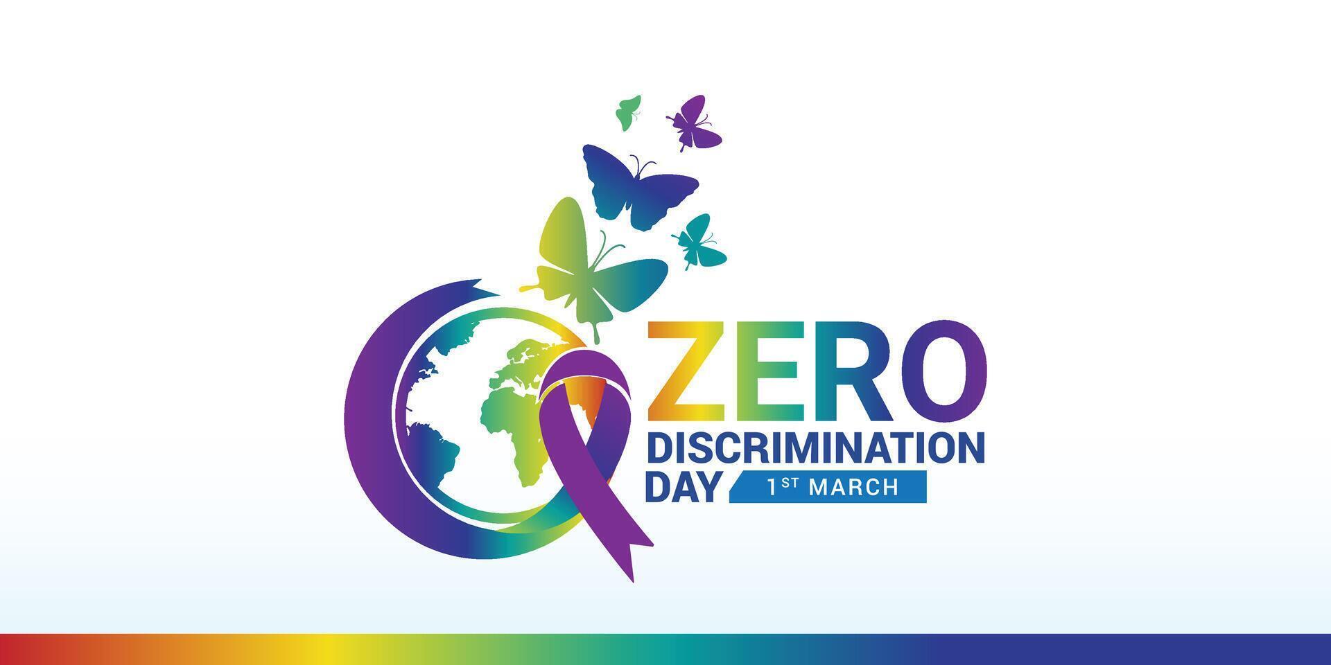 Null Diskriminierung Tag 1 Marsch. Vektor Grafik von Null Diskriminierung Tag gut zum Null Diskriminierung Tag Feier, wir feiern das richtig von jedermann zu Leben ein voll und produktiv Leben