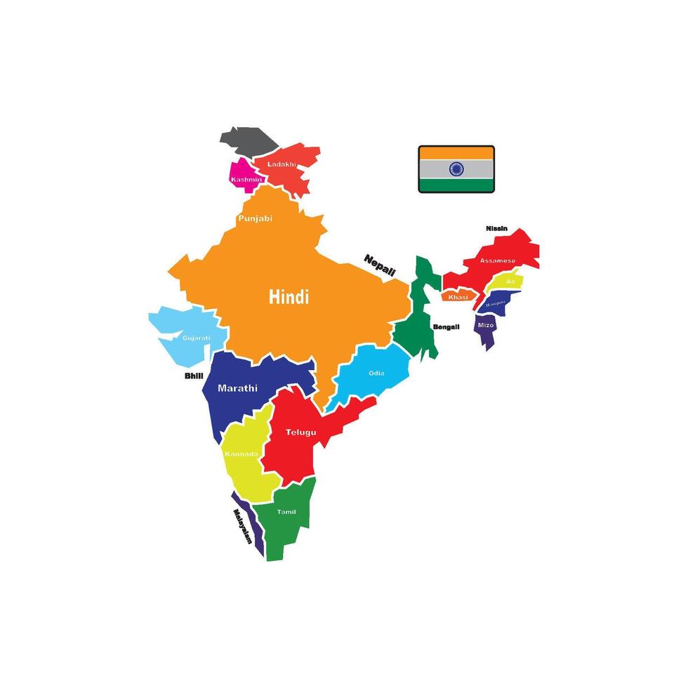 Karte von Indien Symbol Vektor Illustration Symbol Design