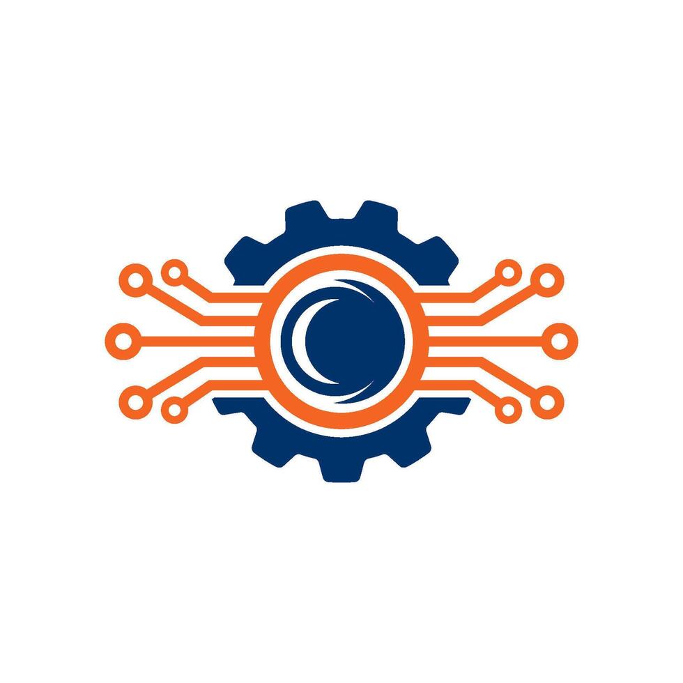 Vektor Logo Technologie Konzept Illustration Design