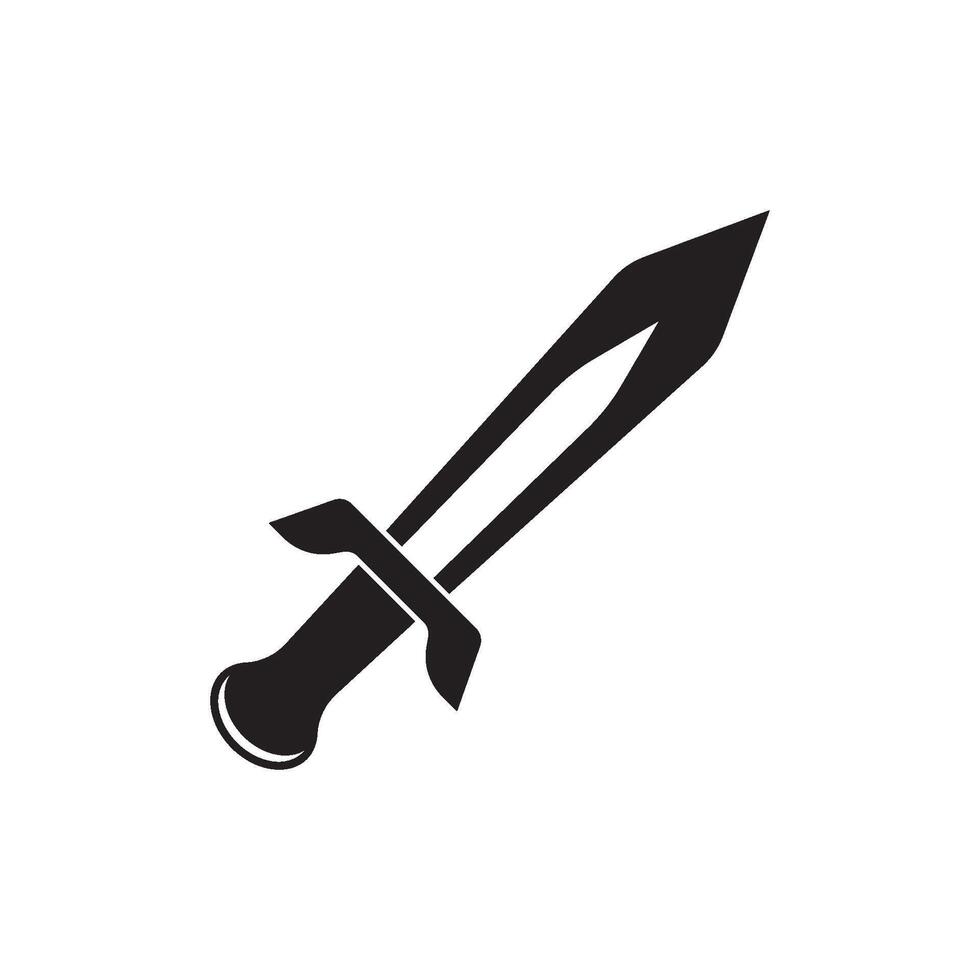 uppsättning av svärd logotyp mall vektor ikon illustration design