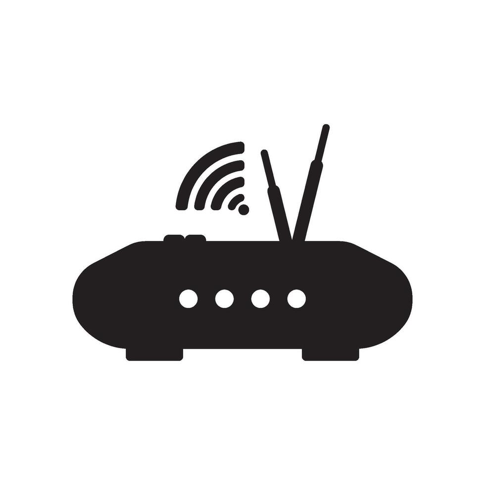 router eller internet modem ikon vektor illustration design