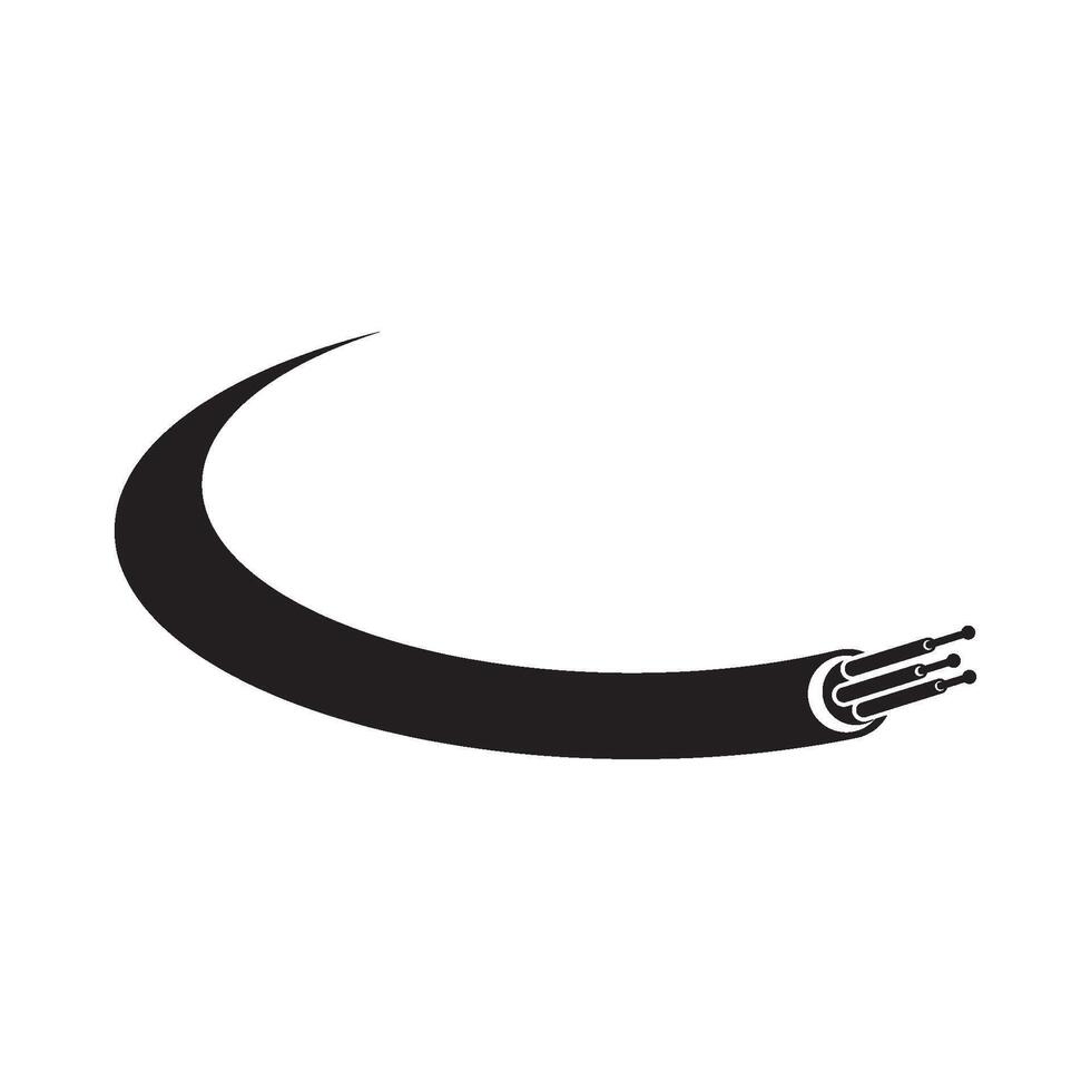 Ballaststoff Optik Kabel Symbol. Vektor Illustration Symbol Design