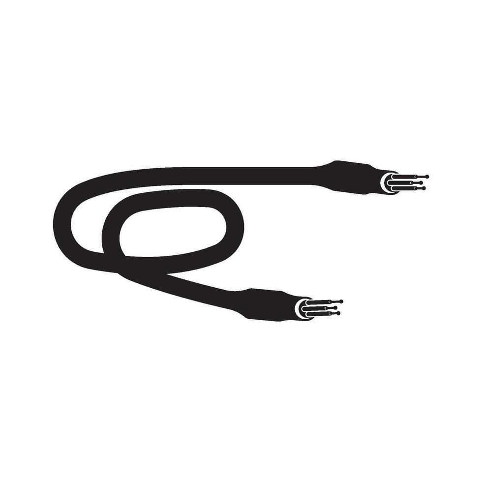 Ballaststoff Optik Kabel Symbol. Vektor Illustration Symbol Design