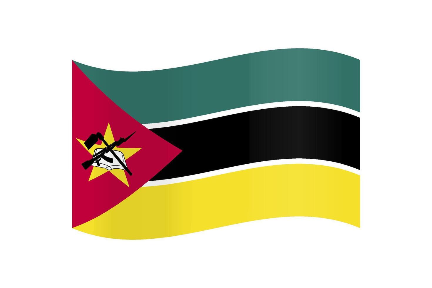 Mozambique Flagge im Vektor Design