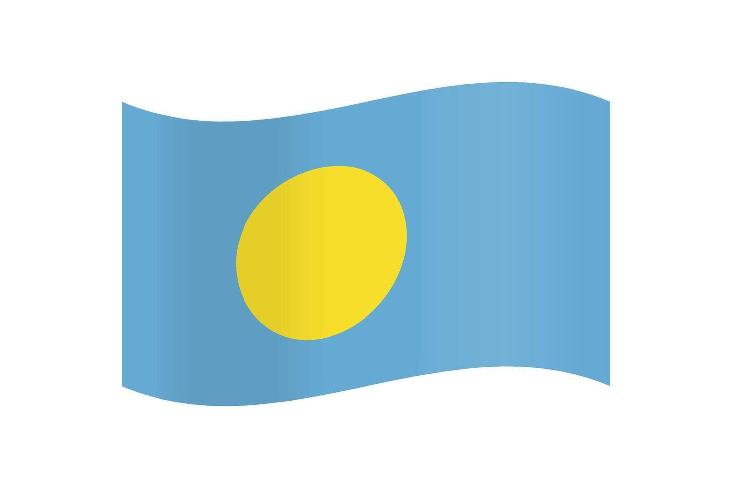 officiell vektor flagga av palau