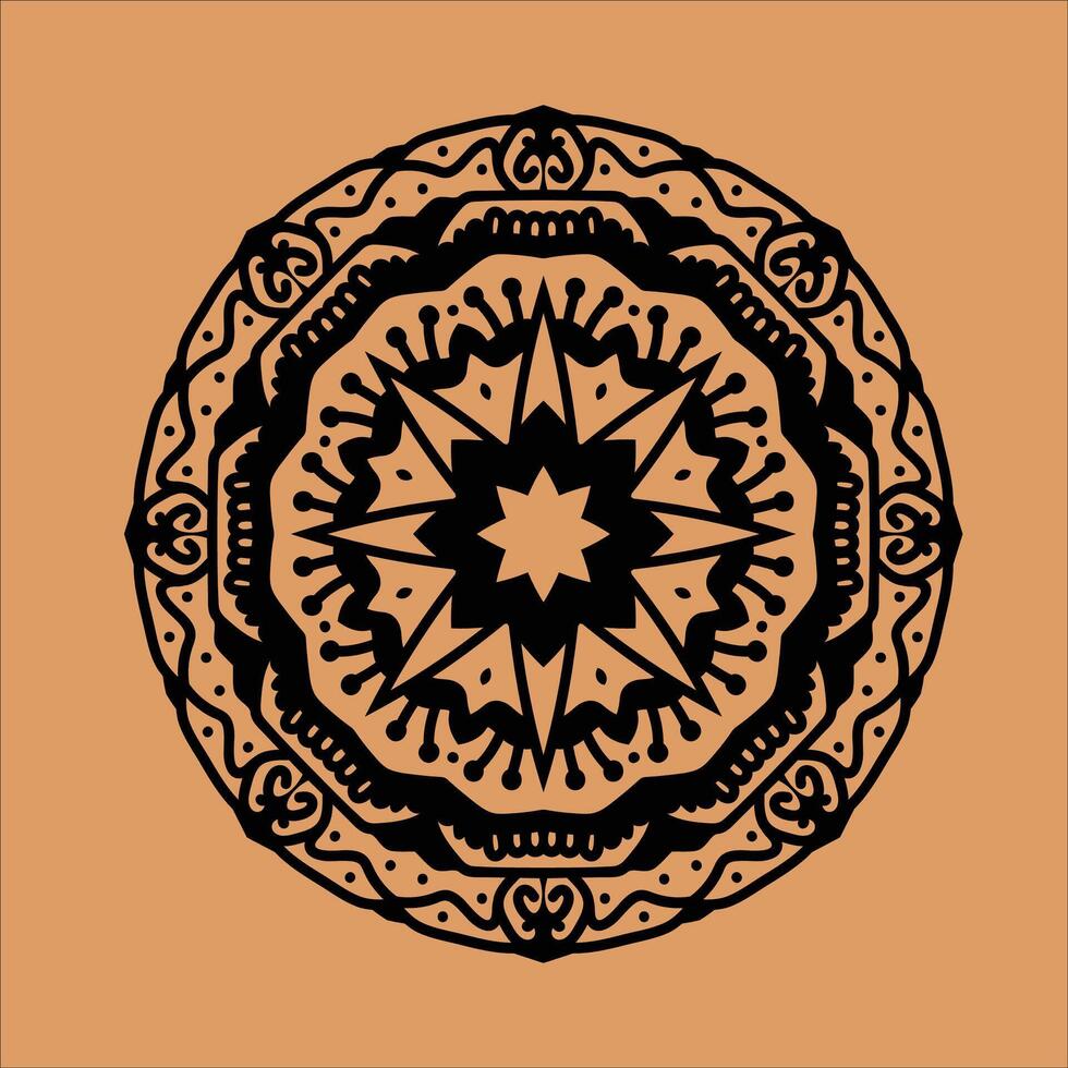 mandala prydnad illustration, etnisk dekorativ element. islam, arabiska, indian, ottoman motiv. orientalisk mönster, vektor illustration. mandala med blommig mönster.