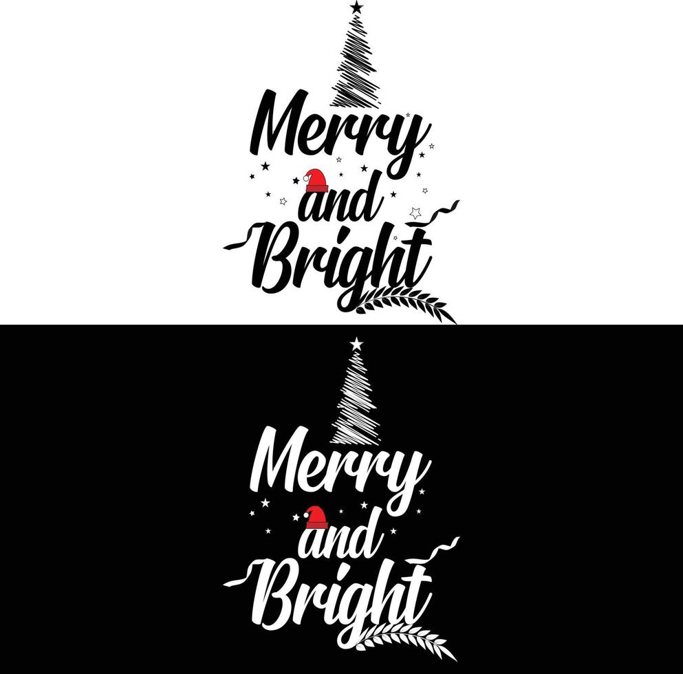 Weihnachten und Neujahr Typografie T-Shirt Design. Es kann auf T-Shirts, Tassen, Posterkarten und vielem mehr verwendet werden. vektor