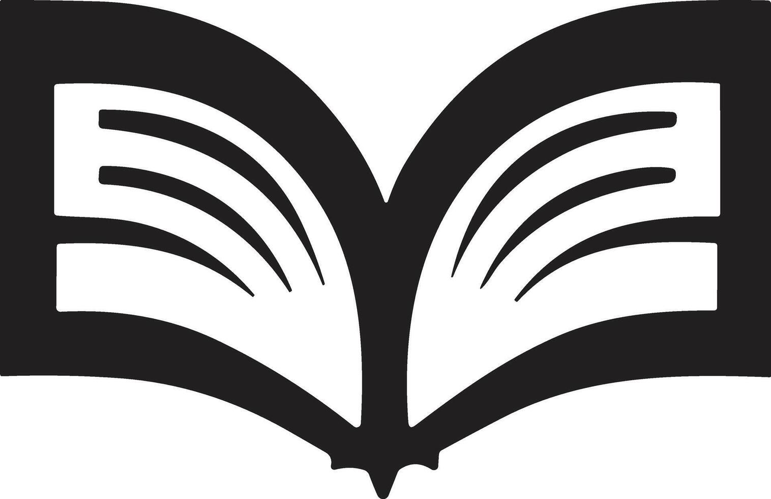 öppen bok logotyp eller bricka i bokhandel begrepp i årgång eller retro stil vektor