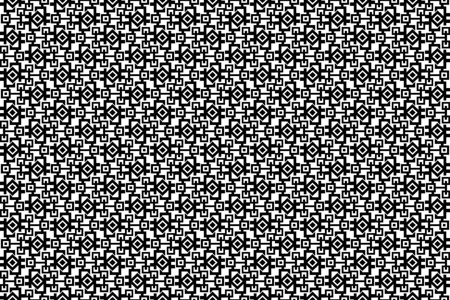abstrakt sömlös mosaik- mönster med upprepa element. svart och vit svartvit texturerad mönster med geometrisk element vektor
