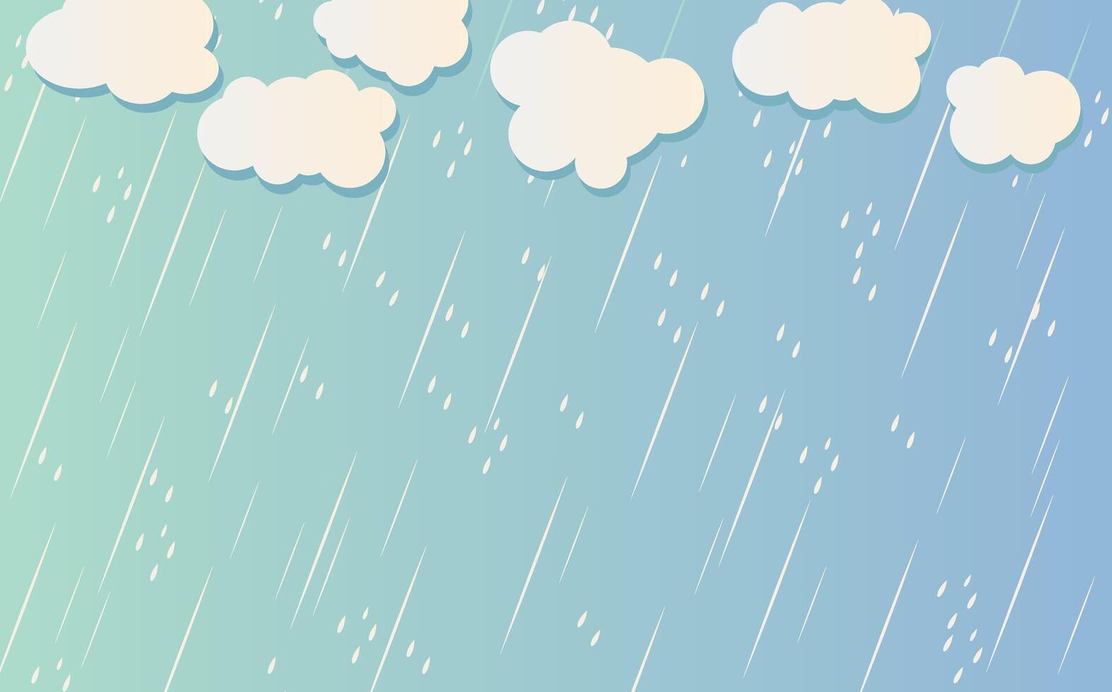 Regen Tropfen isoliert auf Blau Hintergrund. Regenfall. Wolke und Regen, regnerisch Jahreszeit, Vektor Design, Illustration.