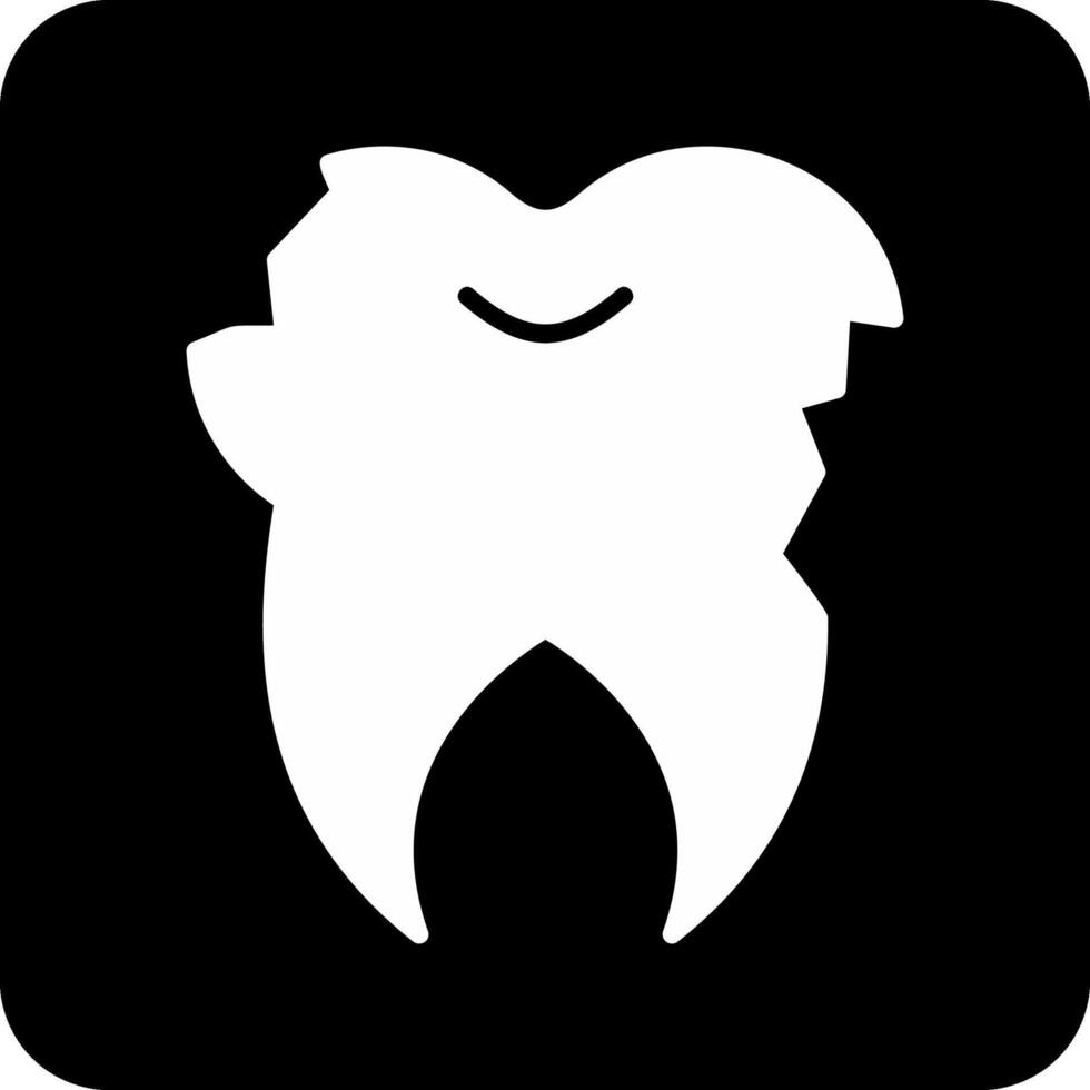 bruten tand vektor ikon