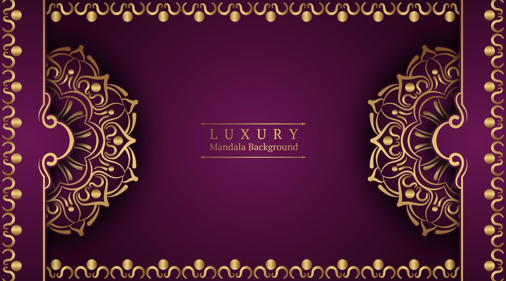 Luxus lila Hintergrund, mit Gold Mandala vektor