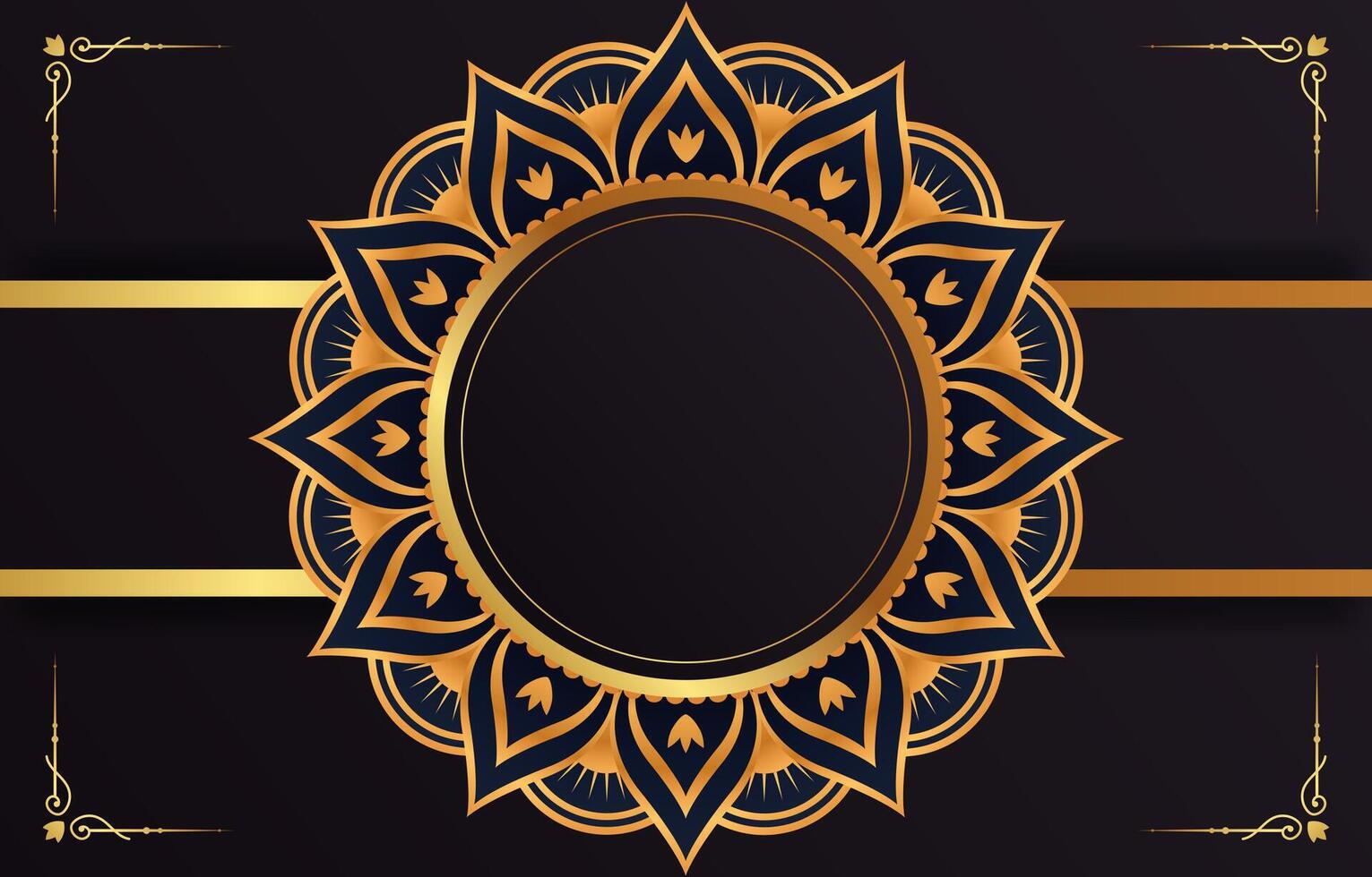 Luxus Mandala Hintergrund mit golden Arabeske Muster Arabisch islamisch Osten Stil und Indien Hochzeit Ramadan Stil dekorativ Mandala vektor