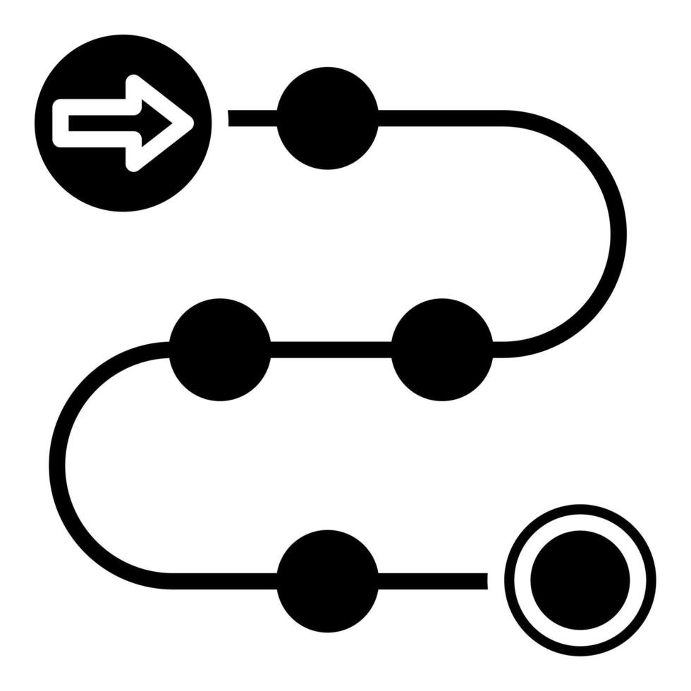 Produkt Roadmap Symbol Linie Vektor Illustration