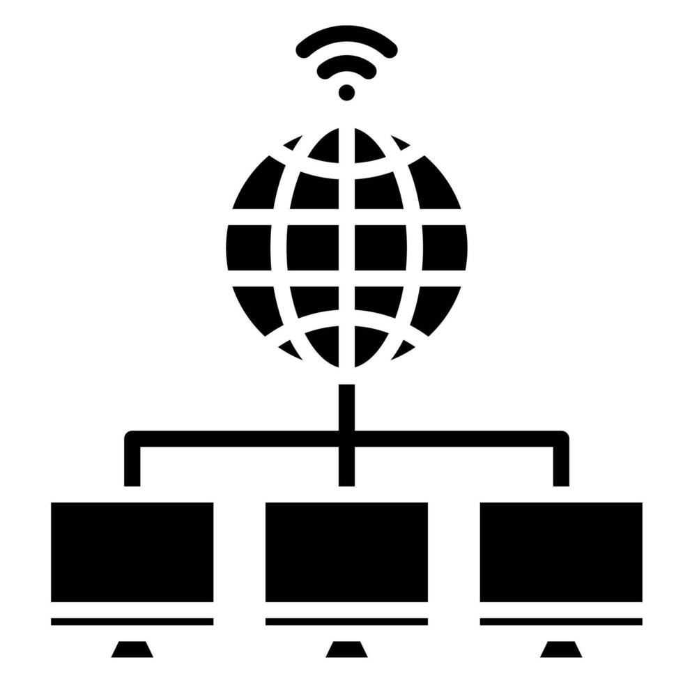 Netzwerk Konnektivität Symbol Linie Vektor Illustration