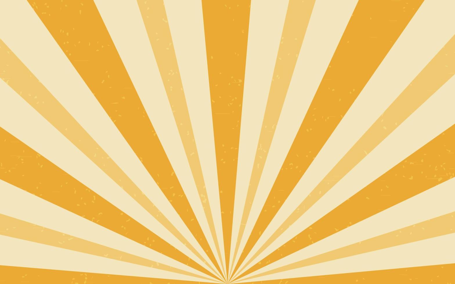 vintage gula solens strålar retro bakgrund vektor