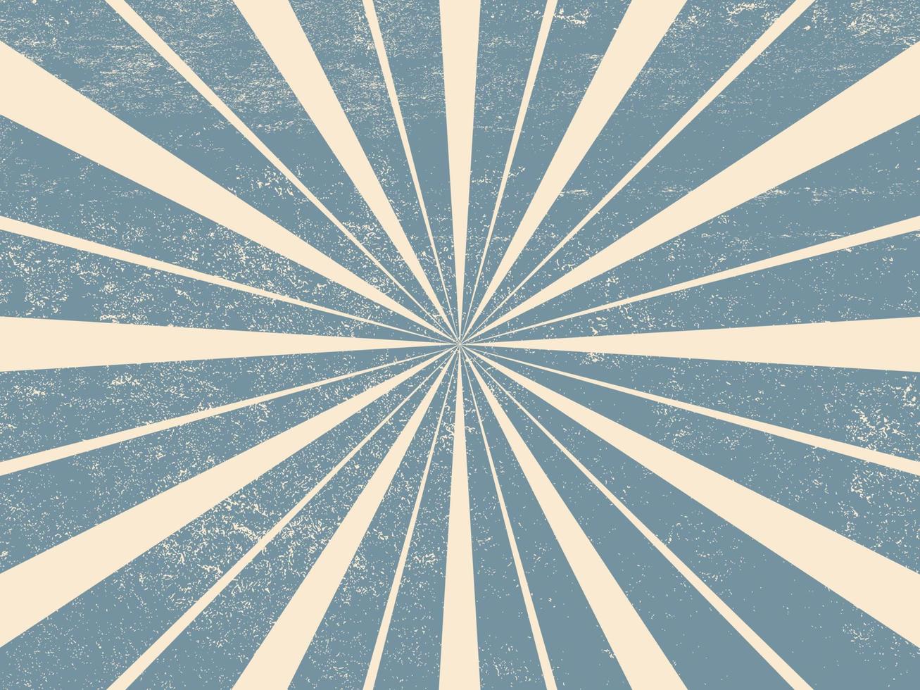 Grunge Vintage Ray-Hintergrund. schmutziger blauer Retro-Sonnendurchbruch. vektor
